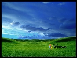 Chmury, Windows XP, łąki
